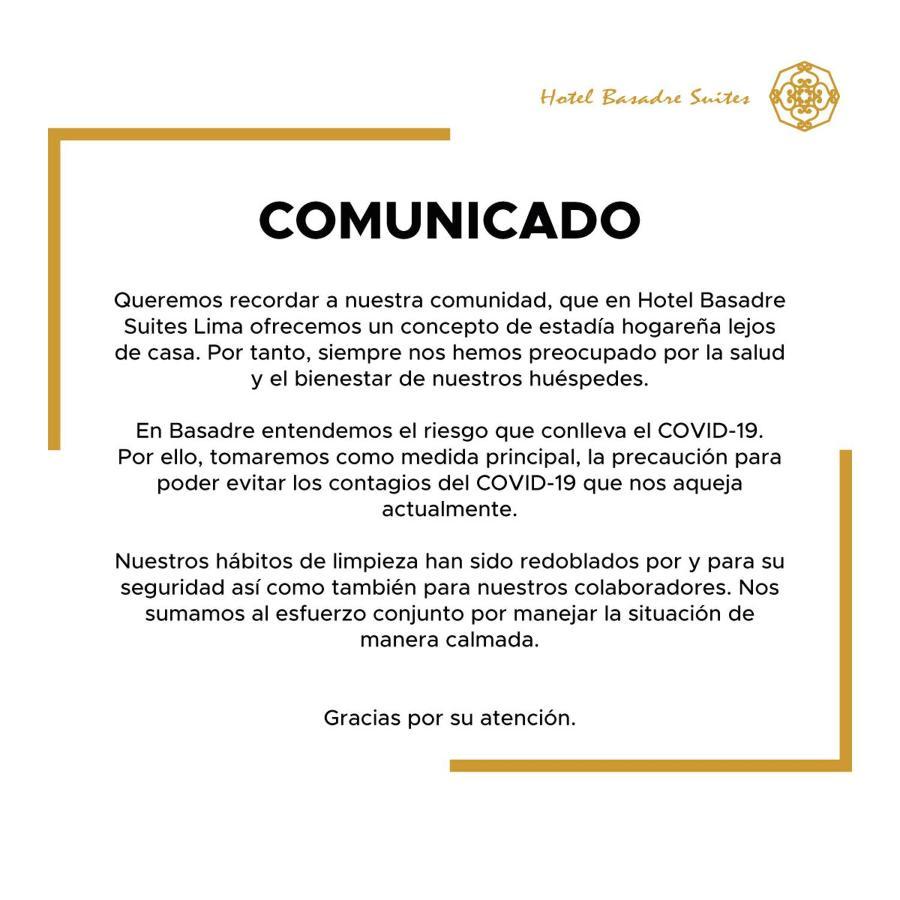 Hotel Basadre Suites Lima Bagian luar foto